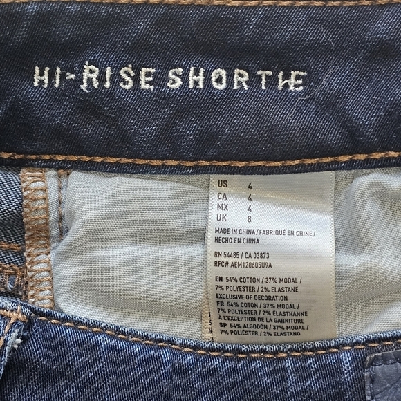 ๐ต 2 for $40 ๐ต AMERICAN EAGLE RAW HEM HI-RISE SHORTIE - Picture 6 of 8